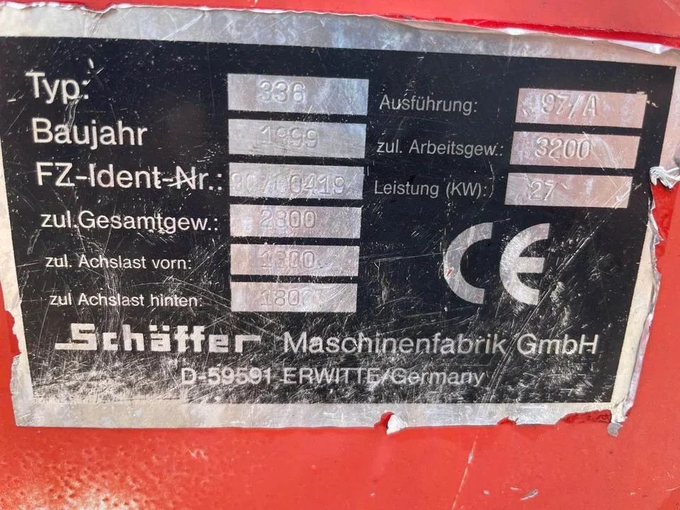 Knickgelenkte Baggerlader Türe ait Sonstige Sch&auml;ffer 336 Shovel Loader, Gebrauchtmaschine içinde Lunteren (resim 7)