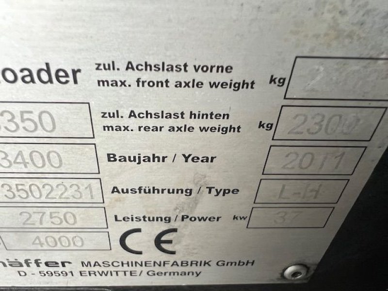 Knickgelenkte Baggerlader a típus Sonstige Schaffer 3350 CAB, Gebrauchtmaschine ekkor: Cuijk (Kép 11)