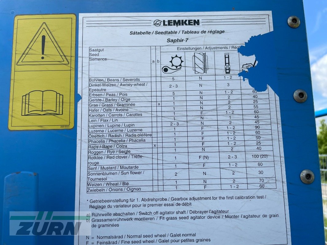 Kombination typu Lemken Zirkon 7/300 Saphir7 AutoLoad DS, Gebrauchtmaschine w Windsbach (Zdjęcie 16)