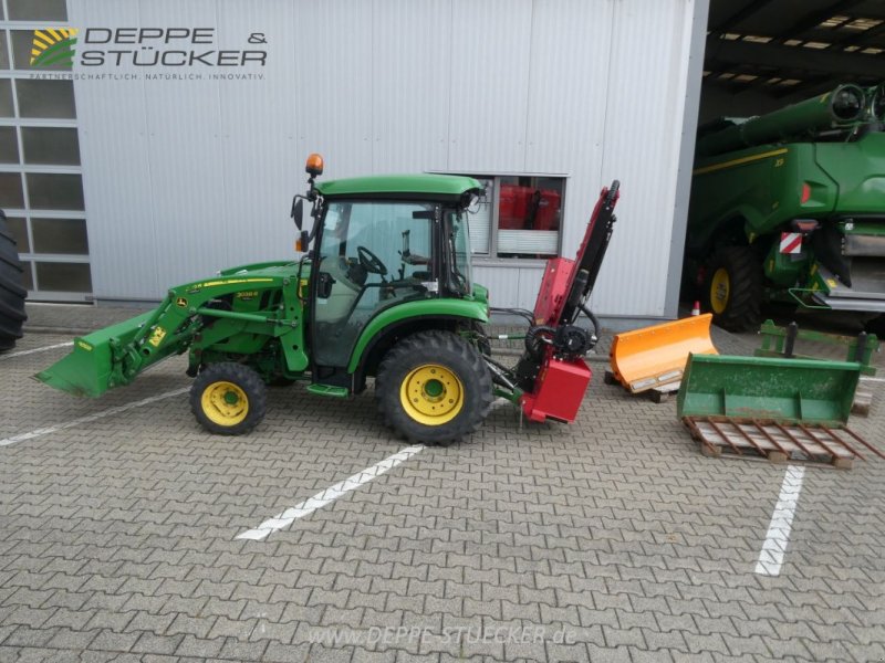 Kommunaltraktor van het type John Deere 3038R mit FL 320R + Schneeschild etc., Gebrauchtmaschine in Lauterberg/Barbis (Foto 1)