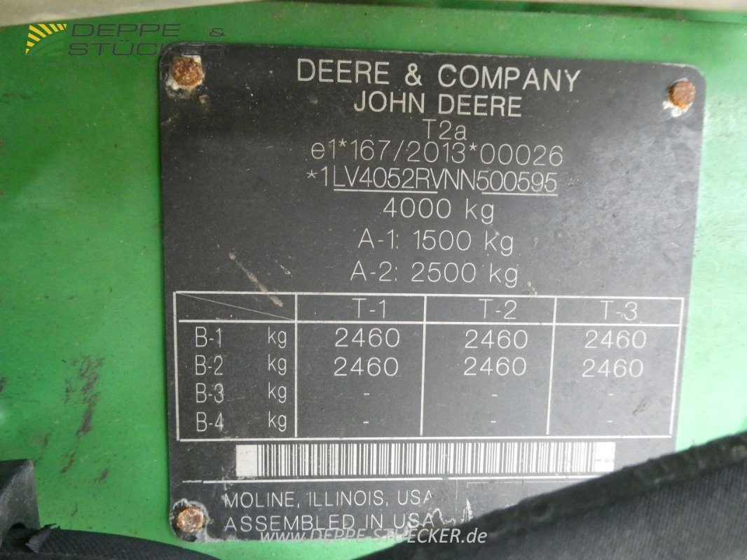 Kommunaltraktor tip John Deere 4052R, Gebrauchtmaschine in Lauterberg/Barbis (Poză 17)