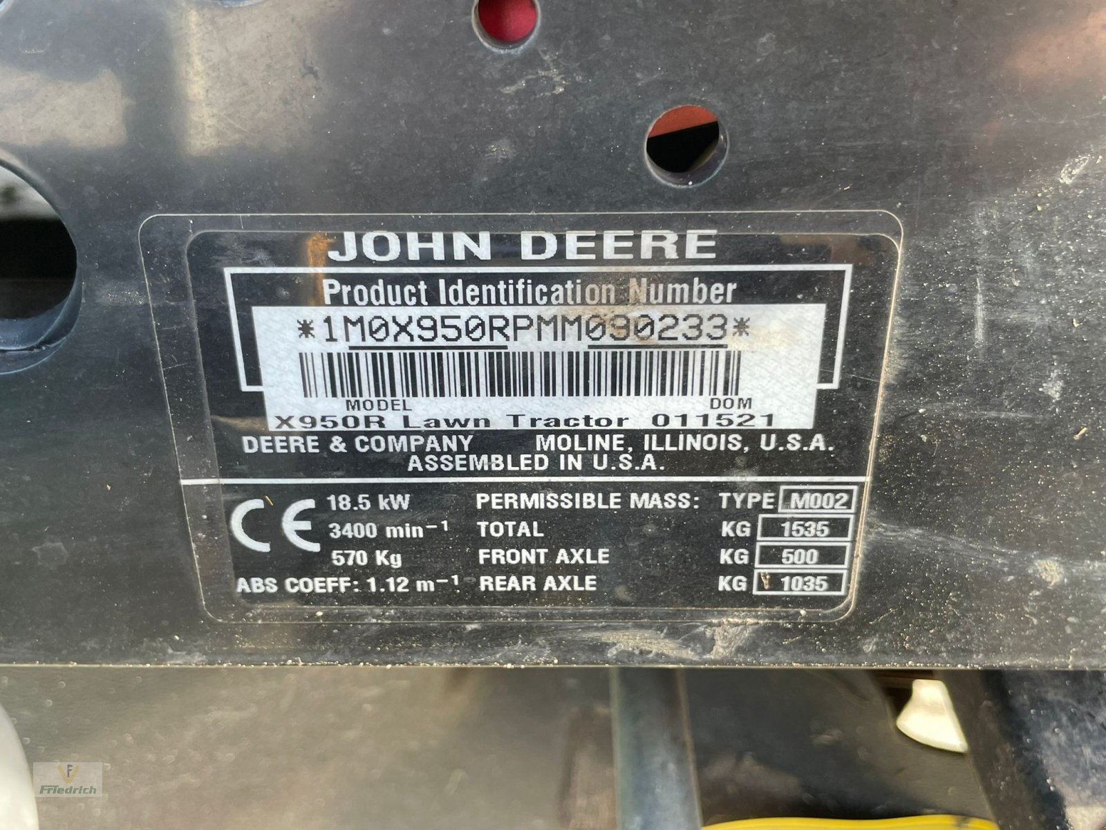 Kommunaltraktor van het type John Deere X950R, Gebrauchtmaschine in Bad Lausick (Foto 7)