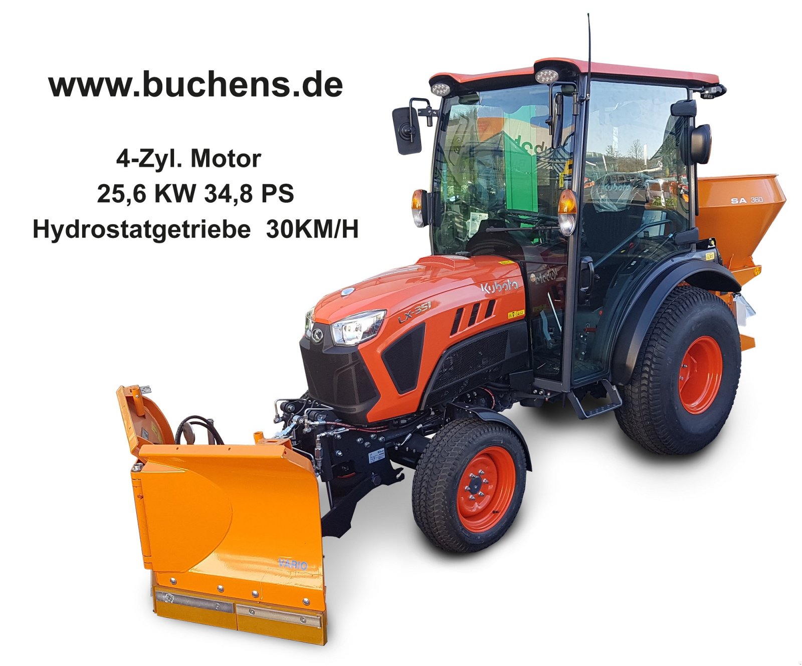 Kommunaltraktor typu Kubota LX351 CAB Winterdienstpaket, Neumaschine w Olpe (Zdjęcie 1)