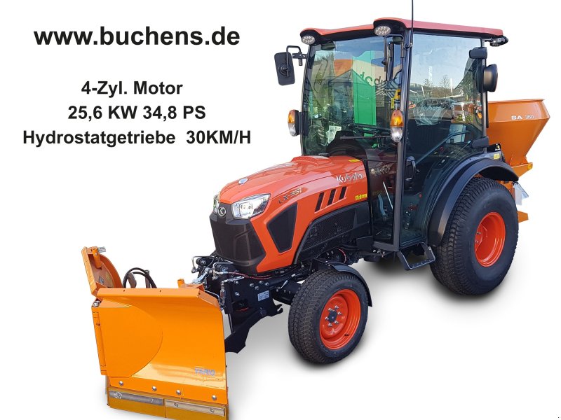 Kommunaltraktor of the type Kubota LX351 CAB Winterdienstpaket, Neumaschine in Olpe