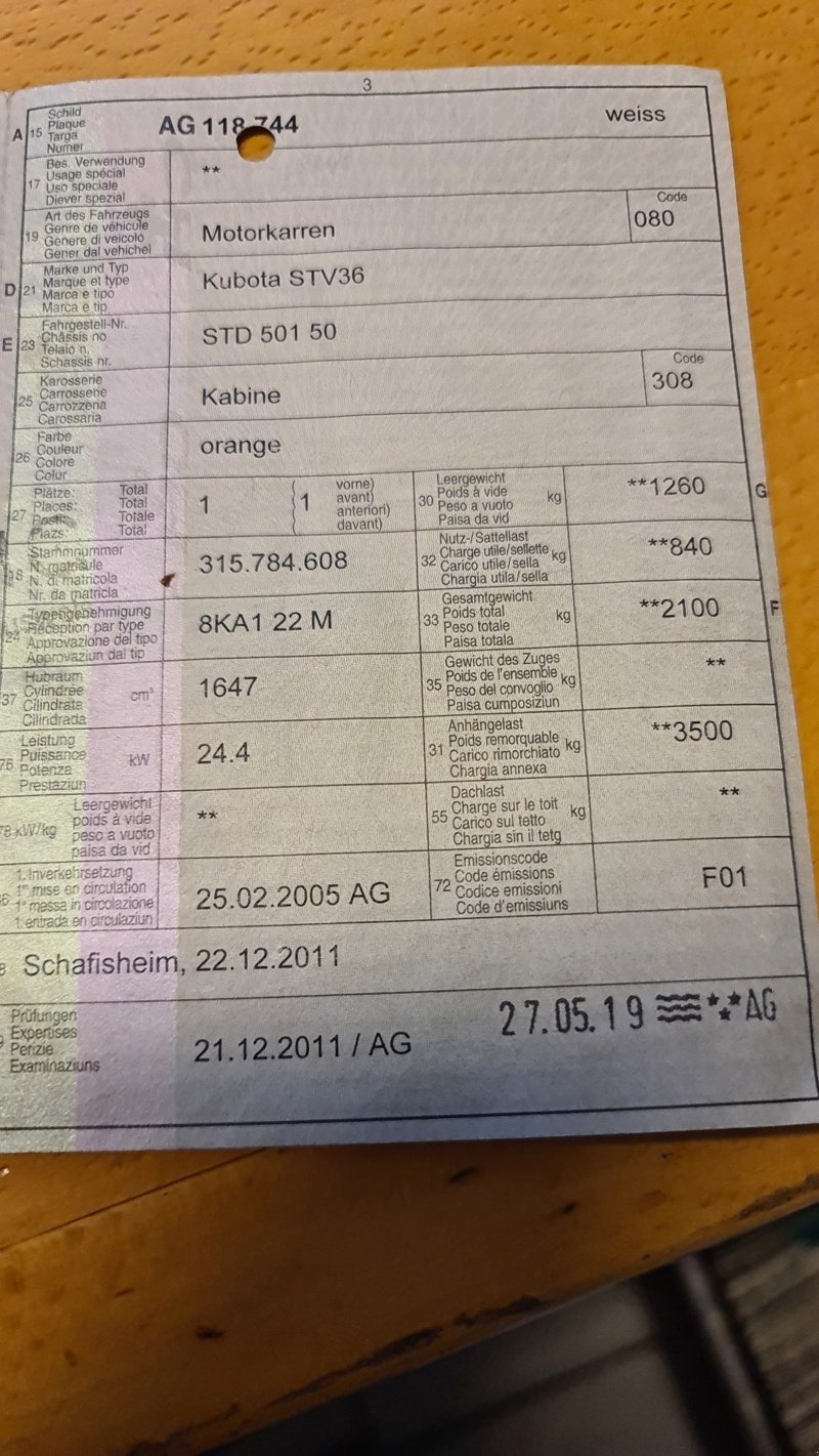 Kommunaltraktor del tipo Kubota STV 36, Gebrauchtmaschine en Altendorf (Imagen 6)