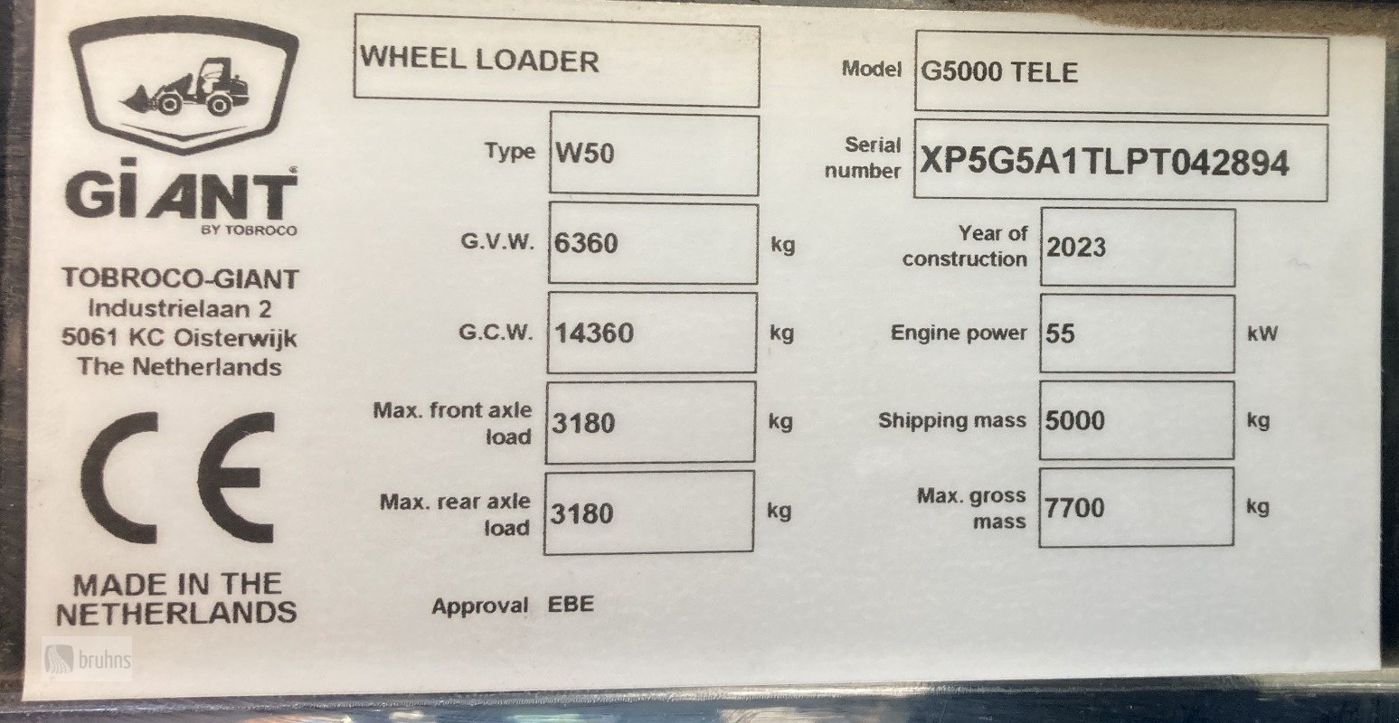 Kompaktlader a típus GiANT G5000 Tele, Neumaschine ekkor: Karstädt (Kép 18)