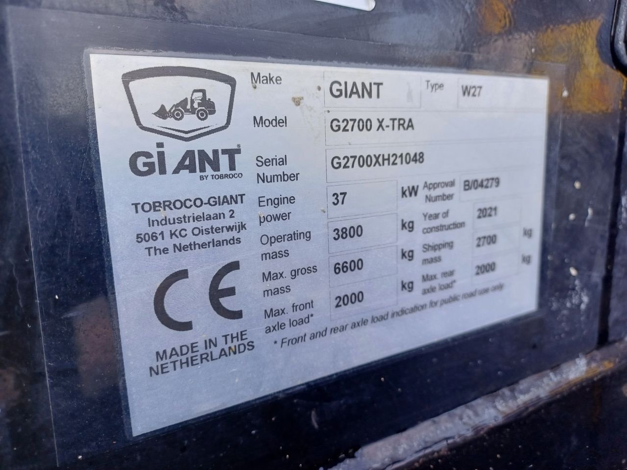 Kompaktlader typu Sonstige Giant G2700 X-TRA, Gebrauchtmaschine v Terschuur (Obrázek 11)