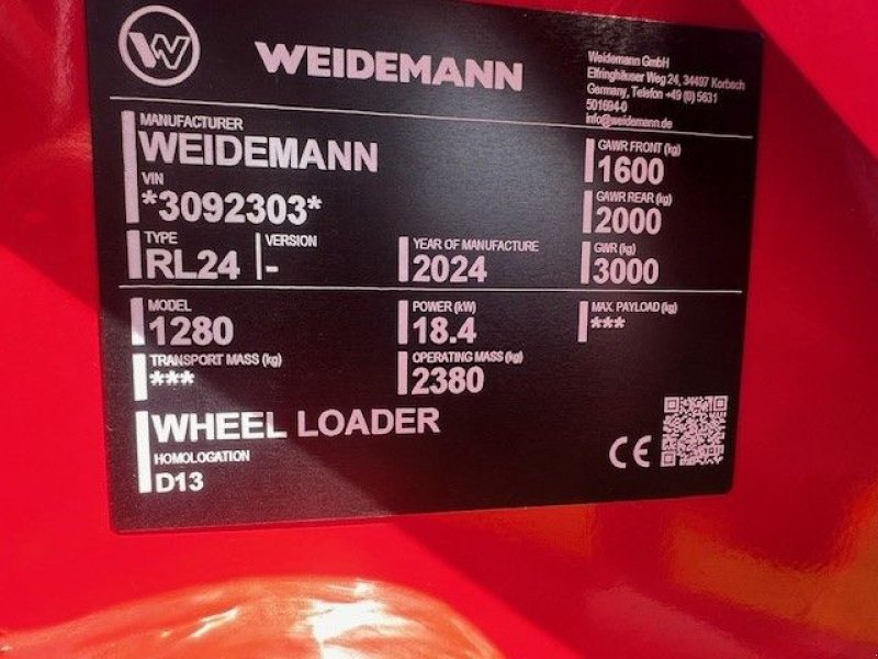 Kompaktlader typu Sonstige Weidemann 1280, Neumaschine w Nijeveen (Zdjęcie 8)