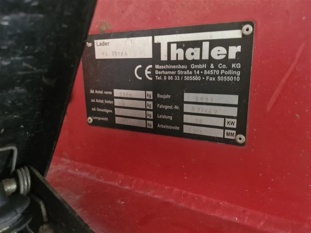 Kompaktlader от тип Thaler KL 351/A, Gebrauchtmaschine в Jyderup (Снимка 6)