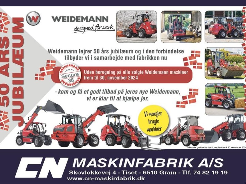 Kompaktlader от тип Weidemann  1260 LP Kampagne - Weidemann 50 års jubilæum., Gebrauchtmaschine в Gram (Снимка 1)