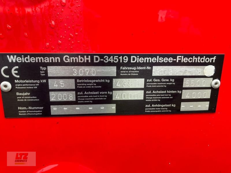 Kompaktlader del tipo Weidemann  GEBR. 3070 CX 60 HOFLADER, Gebrauchtmaschine In Plauen-Oberlosa (Immagine 13)