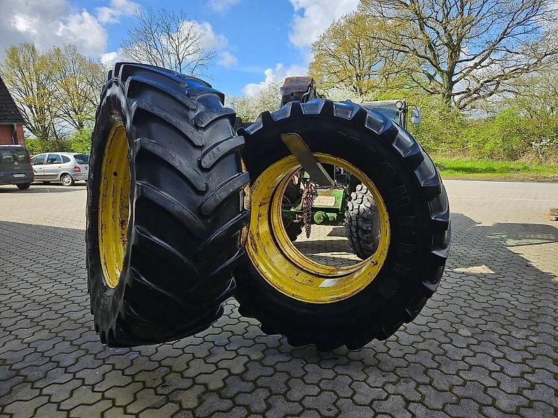 Komplettradsatz Türe ait John Deere Zwillinge 650/65R42 und 480/70R30, Gebrauchtmaschine içinde Honigsee (resim 16)