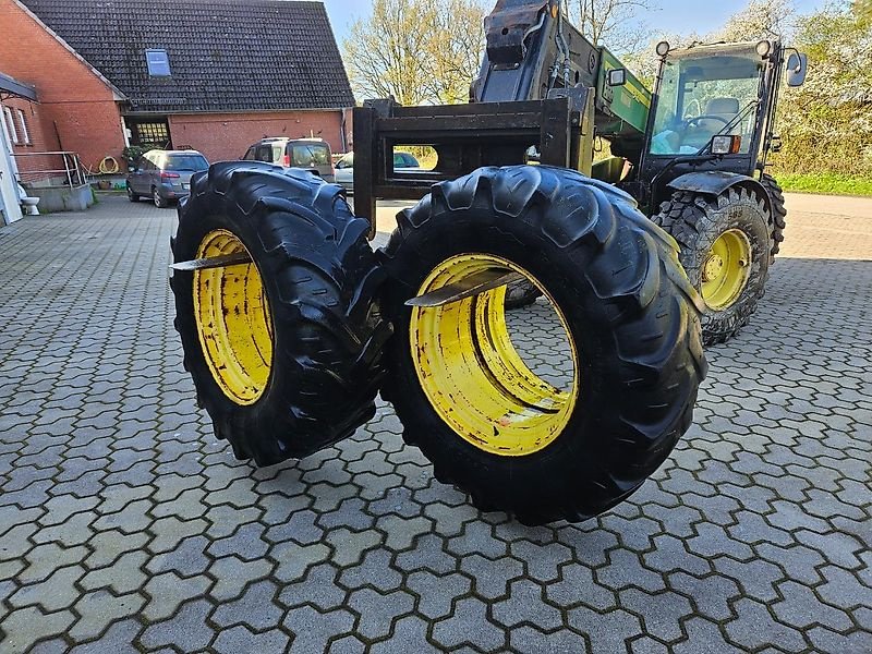 Komplettradsatz Türe ait John Deere Zwillinge 650/65R42 und 480/70R30, Gebrauchtmaschine içinde Honigsee (resim 2)