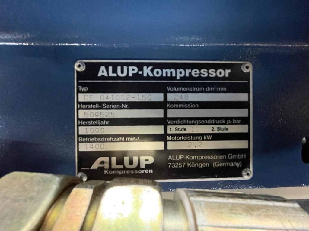 Kompressor del tipo Alup 2.2 kW 240 L / min 10 Bar Elektrische Zuigercompressor op ketel, Gebrauchtmaschine In VEEN (Immagine 3)