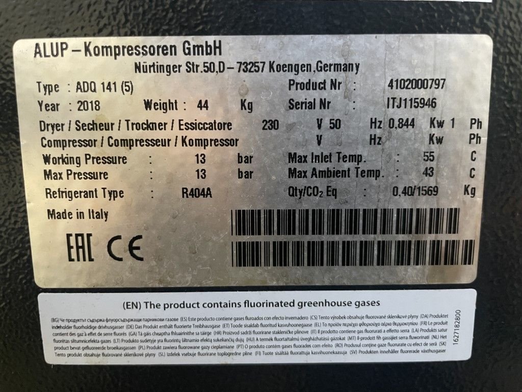 Kompressor za tip Alup ADQ 141 luchtdroger 2.350 L/min. 14 Bar, Gebrauchtmaschine u VEEN (Slika 4)