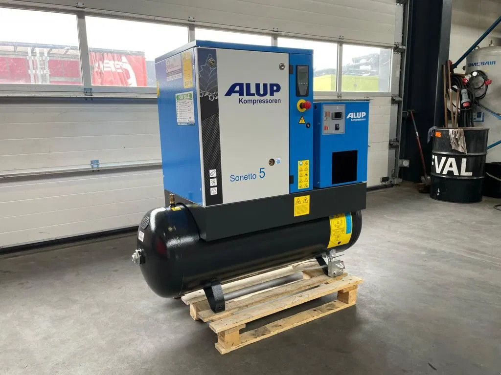 Kompressor des Typs Alup Sonetto 5 + 200 Elektrische Schroefcompressor 4 kW 470 L / min 1, Neumaschine in VEEN (Bild 2)