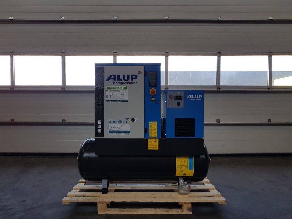 Kompressor typu Alup Sonetto 7.5 + 200 Elektrische Schroefcompressor met ketel en dro, Neumaschine v VEEN (Obrázek 1)