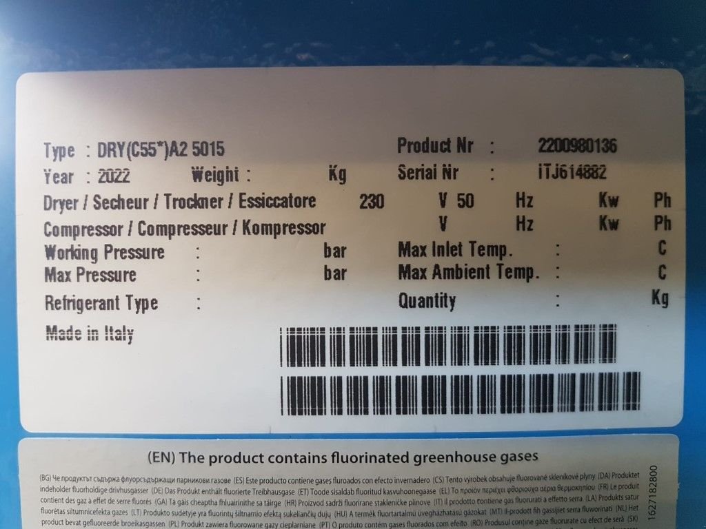 Kompressor Türe ait Alup Sonetto 7.5 + 200 Elektrische Schroefcompressor met ketel en dro, Neumaschine içinde VEEN (resim 9)