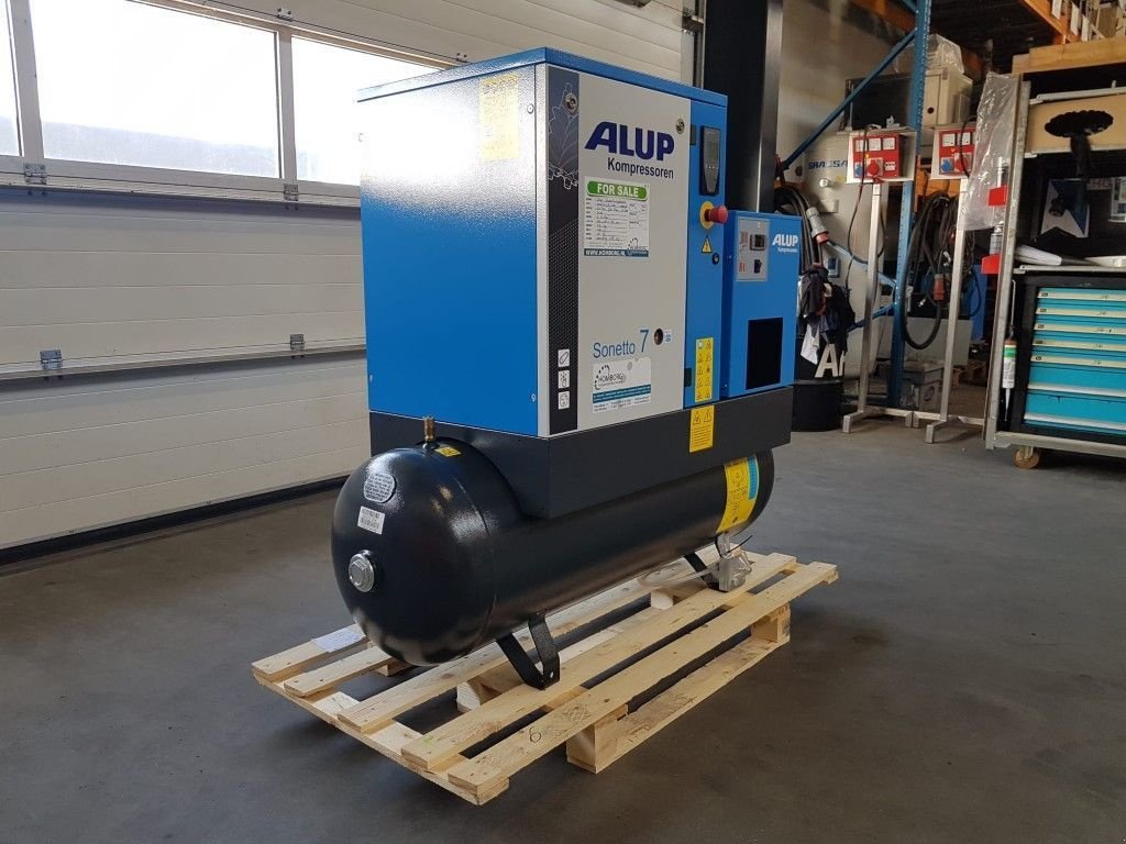 Kompressor tipa Alup Sonetto 7.5 + 200 Elektrische Schroefcompressor met ketel en dro, Neumaschine u VEEN (Slika 2)