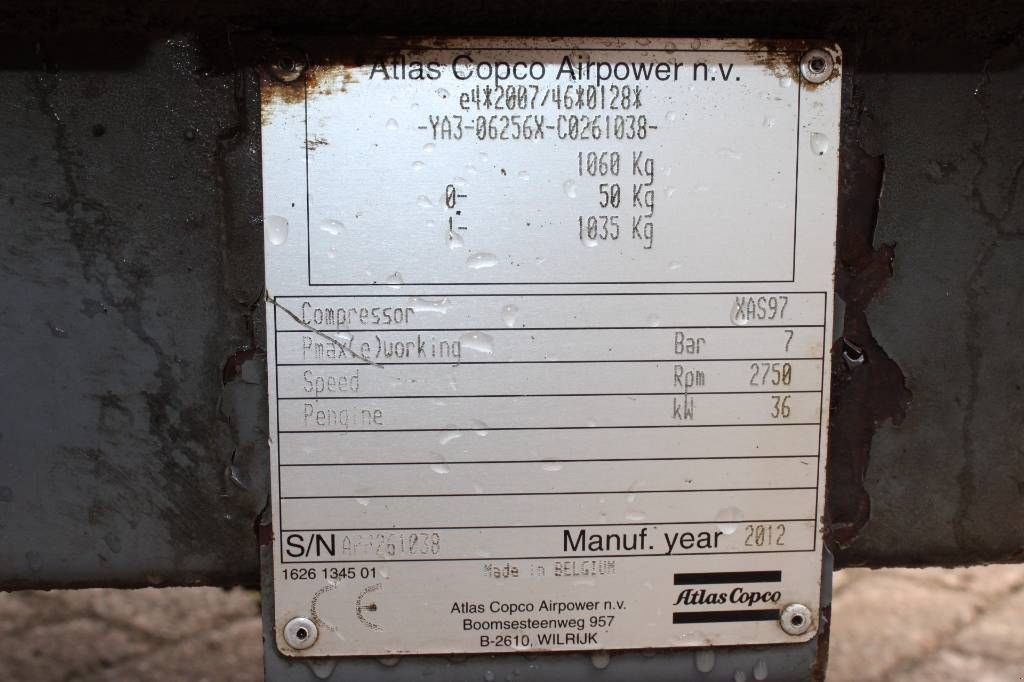 Kompressor typu Atlas Copco XAS 97, Gebrauchtmaschine v Rucphen (Obrázek 5)