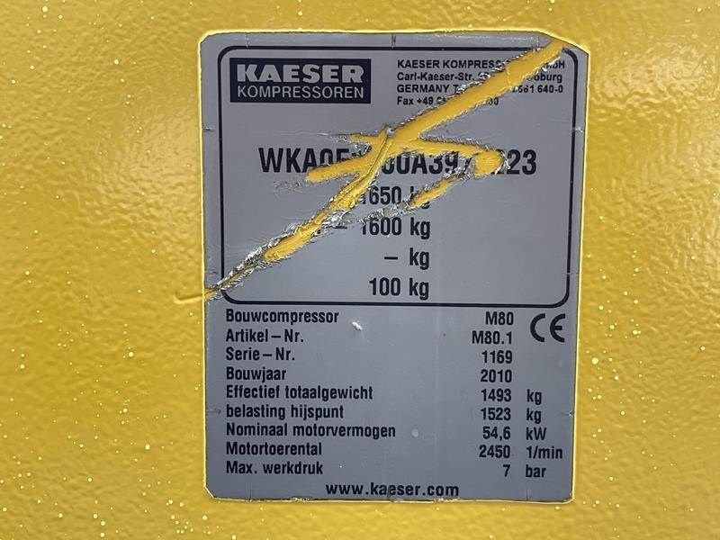 Kompressor a típus Kaeser M 80 - N, Gebrauchtmaschine ekkor: Waregem (Kép 4)