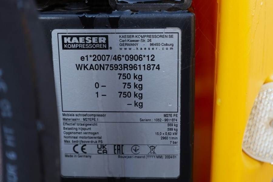 Kompressor typu Kaeser M27E PE Valid inspection, *Guarantee! E-Power Emi, Gebrauchtmaschine w Groenlo (Zdjęcie 5)