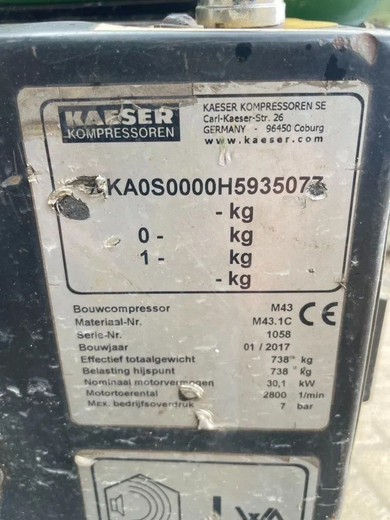 Kompressor tipa Kaeser M43 Kubota 4,2 m3 / min 7 Bar 30 kW Silent Diesel Compressor, Gebrauchtmaschine u VEEN (Slika 5)