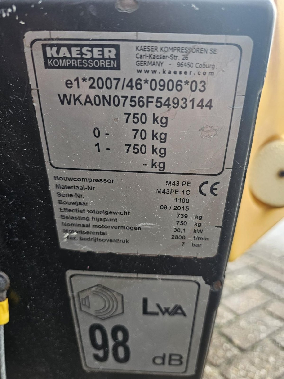 Kompressor tip Kaeser M43, Gebrauchtmaschine in Noardburgum (Poză 8)