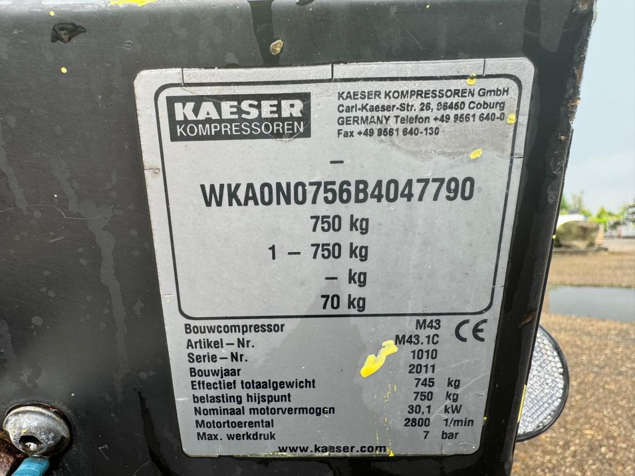 Kompressor del tipo Kaeser Mobilair M43, Gebrauchtmaschine en Noardburgum (Imagen 10)