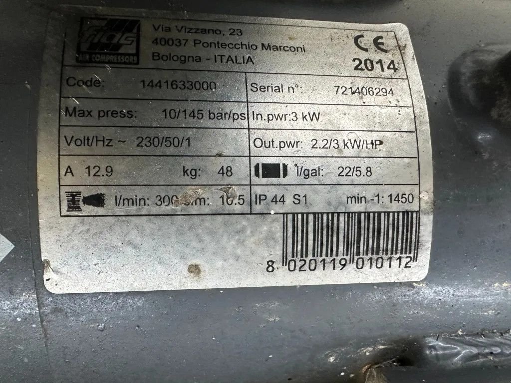 Kompressor tipa Sonstige Fiac KA210360MP 3 PK 300 L - min 10 Bar Elektrische Zuigercompre, Gebrauchtmaschine u VEEN (Slika 4)