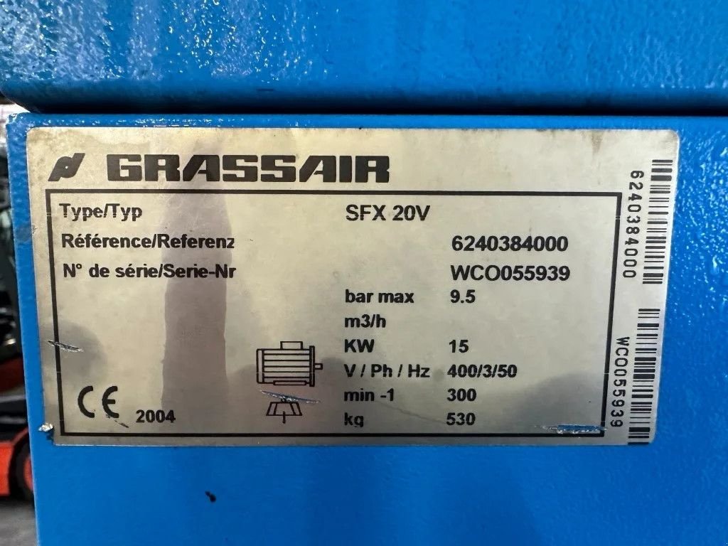 Kompressor del tipo Sonstige Grassair SFX 20V Elektrische Schroefcompressor 15 kW 2200 L / min 9.5 Bar, Gebrauchtmaschine en VEEN (Imagen 4)