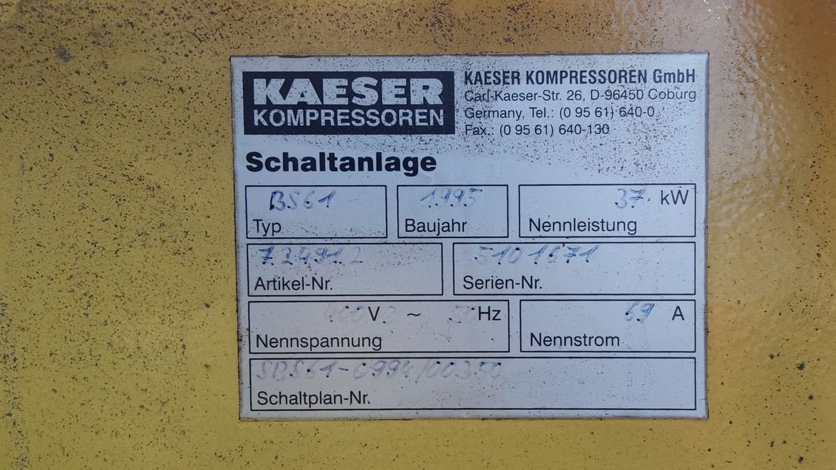 Kompressor tip Sonstige Käser Schraubenkompressor BS61, Gebrauchtmaschine in NATTERNBACH (Poză 11)