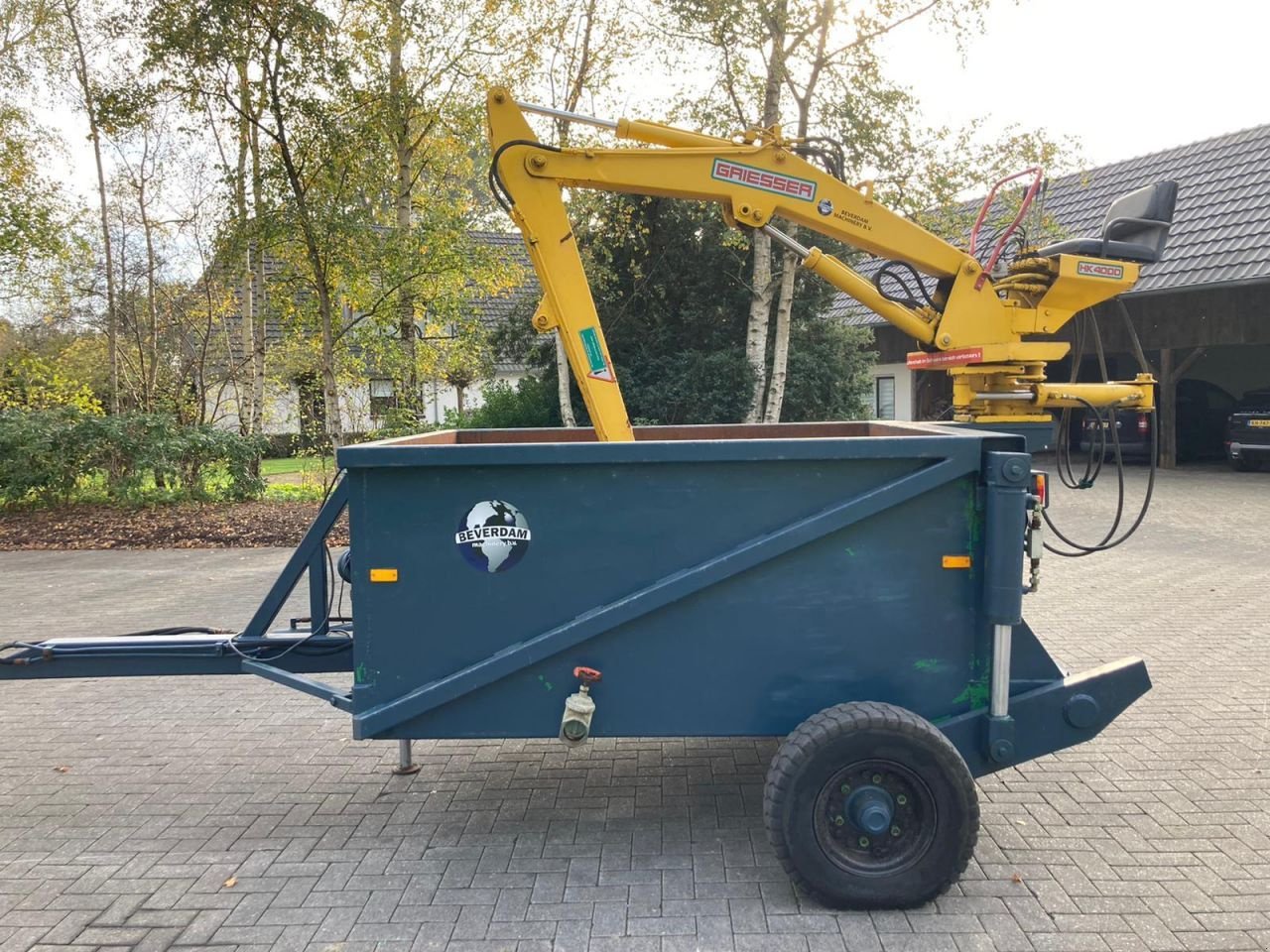 Kran des Typs Griesser Griesser getrokken kraan baggerbak, Gebrauchtmaschine in Vriezenveen (Bild 2)