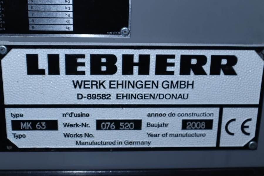 Kran Türe ait Liebherr MK63 Valid Inspection, Dutch Registration, 6x4x6 D, Gebrauchtmaschine içinde Groenlo (resim 7)