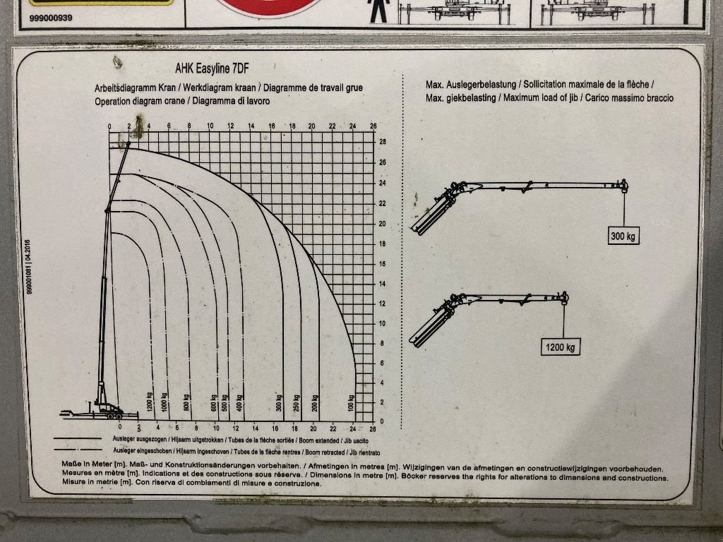 Kran Türe ait Sonstige B&ouml;cker AHK 27/1200 Easyline, Gebrauchtmaschine içinde WIJCHEN (resim 4)