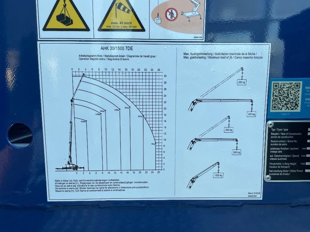 Kran of the type Sonstige B&ouml;cker AHK 30/1500, Gebrauchtmaschine in WIJCHEN (Picture 2)
