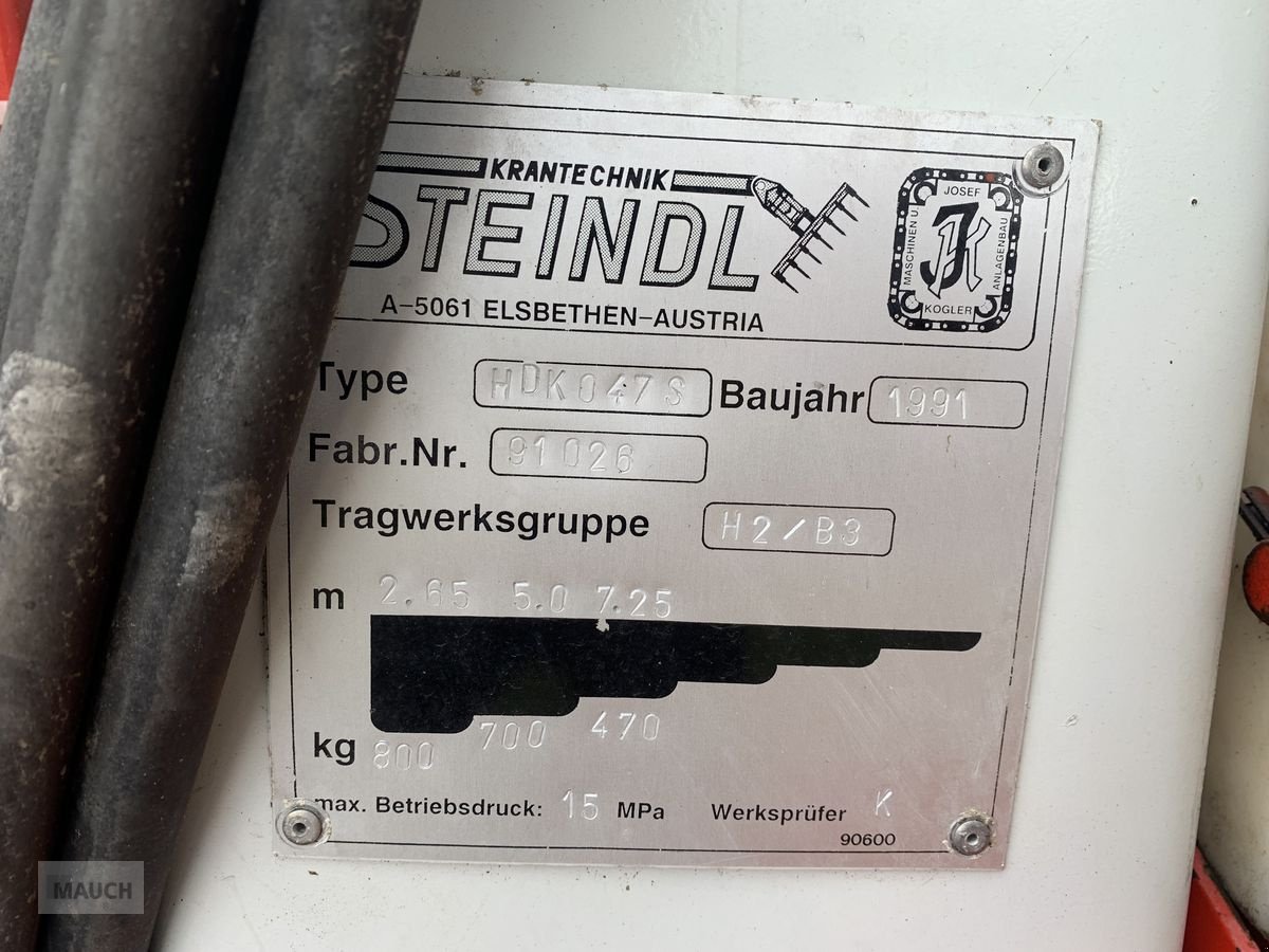 Kran del tipo Stepa Hängedrehkran HDK 047S, Gebrauchtmaschine en Eben (Imagen 10)