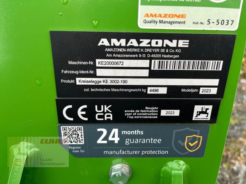 Kreiselegge des Typs Amazone KE 3002-190 + PW 3000, Neumaschine in Hollfeld (Bild 10)