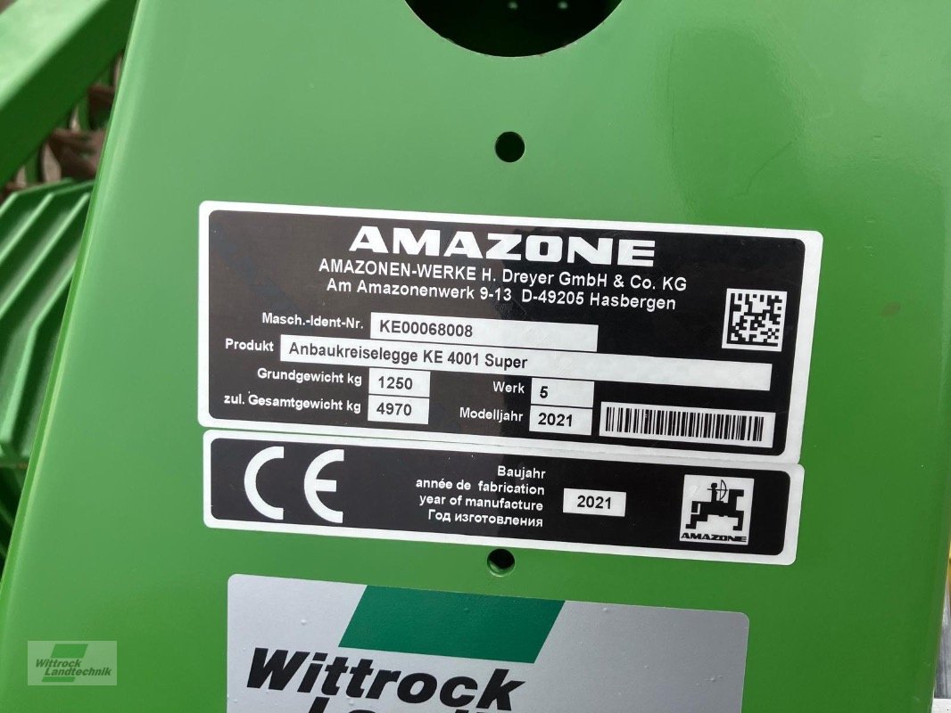 Kreiselegge del tipo Amazone KE 4001 Super, Gebrauchtmaschine In Rhede / Brual (Immagine 5)