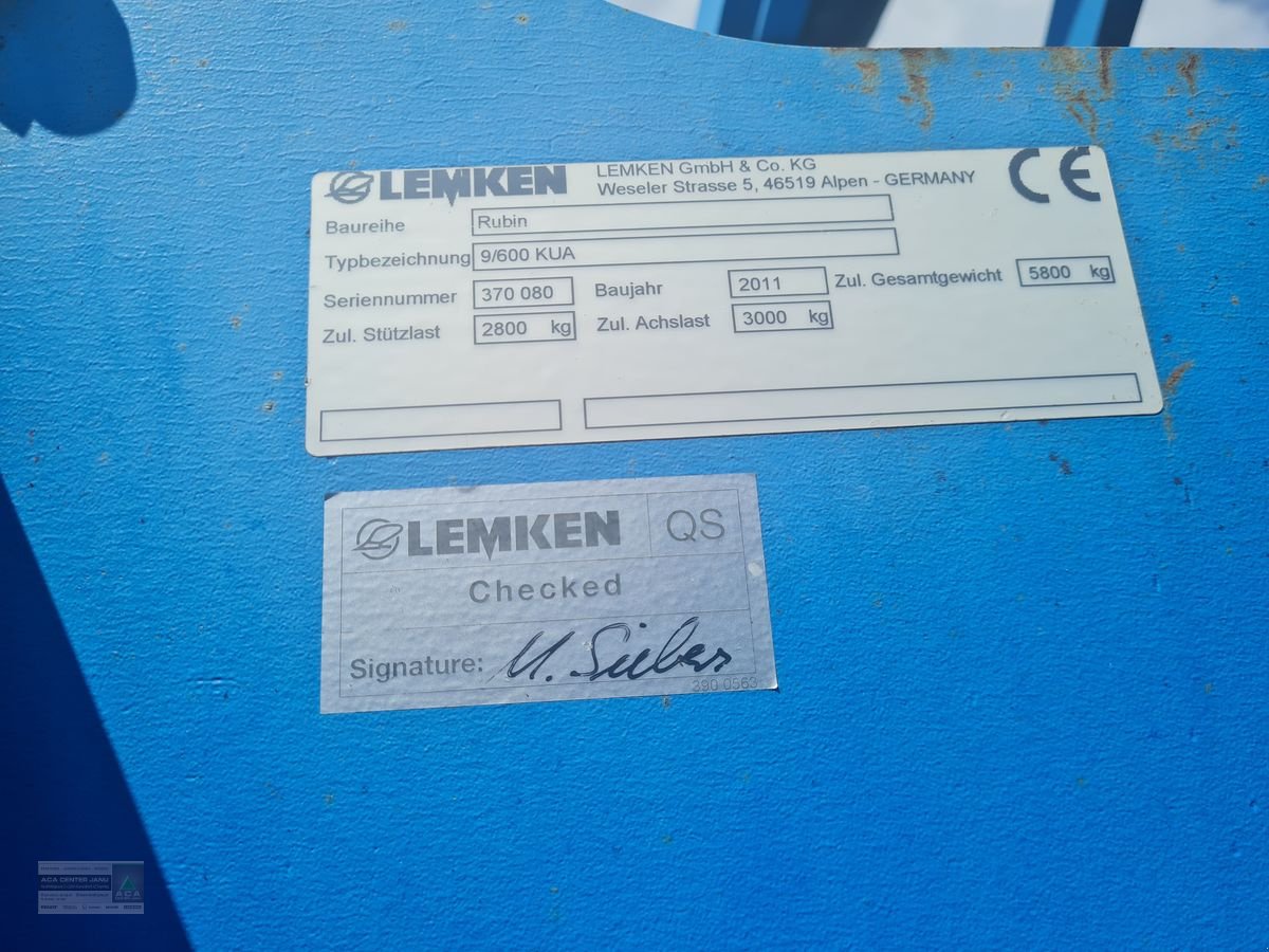 Kreiselegge типа Lemken Rubin  9/600 KUEA, Gebrauchtmaschine в Gerasdorf (Фотография 18)