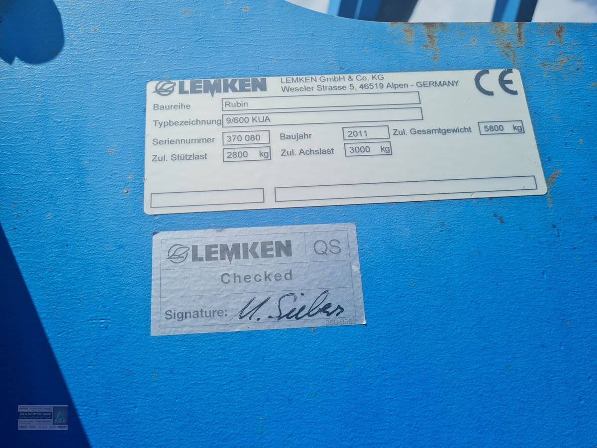 Kreiselegge tip Lemken Rubin  9/600 KUEA, Gebrauchtmaschine in Gerasdorf (Poză 18)