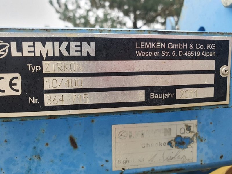 Kreiselegge typu Lemken ZIRKON 10/400, Gebrauchtmaschine w PITHIVIERS Cedex (Zdjęcie 7)