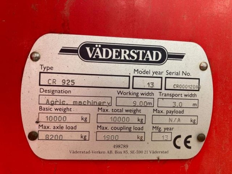 Kreiselegge du type Väderstad CARRIER 925, Gebrauchtmaschine en Videbæk (Photo 6)