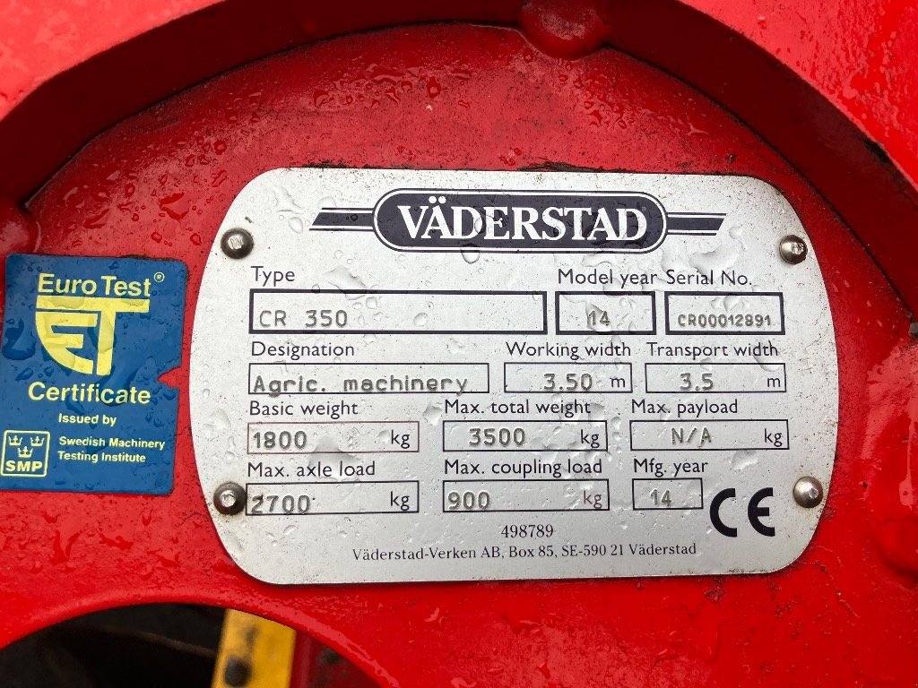 Kreiselegge des Typs Väderstad Carrier CR 350, Gebrauchtmaschine in Mern (Bild 5)