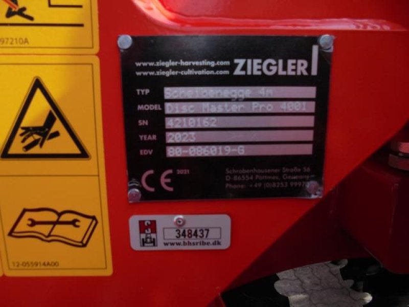 Kreiselegge des Typs Ziegler DISC MASTER PRO 4001, Gebrauchtmaschine in Ribe (Bild 4)