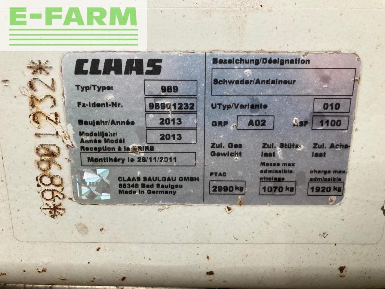 Kreiselheuer typu CLAAS LINER 3100, Gebrauchtmaschine w LETHAM, FORFAR (Zdjęcie 15)