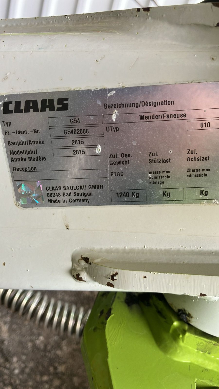 Kreiselheuer za tip CLAAS Volto 900, Gebrauchtmaschine u Itzehoe (Slika 7)