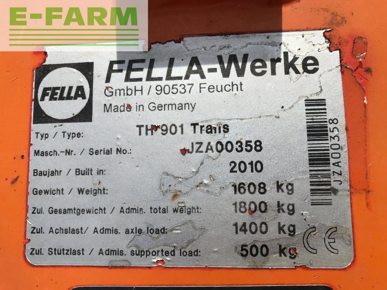 Kreiselheuer typu Fella th 901 trans . destockage, Gebrauchtmaschine w Ytrac (Zdjęcie 8)