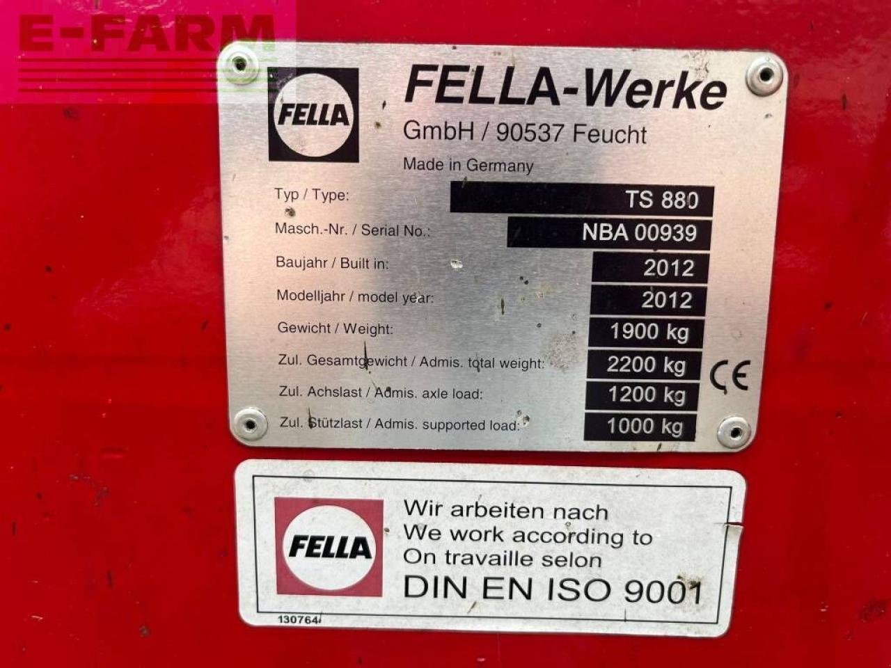 Kreiselheuer Türe ait Fella ts 880, Gebrauchtmaschine içinde ag BROEKLAND (resim 7)