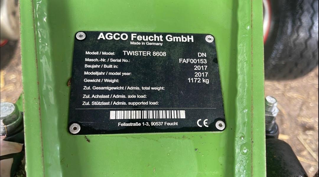 Kreiselheuer του τύπου Fendt Twister 8608 DN, Gebrauchtmaschine σε Blieskastel (Φωτογραφία 3)